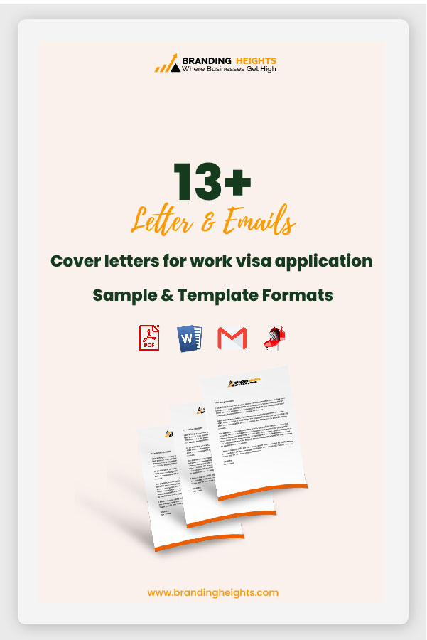 Work visa cover letter sample