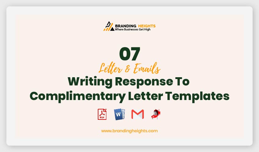 Writing Response To Complimentary Letter