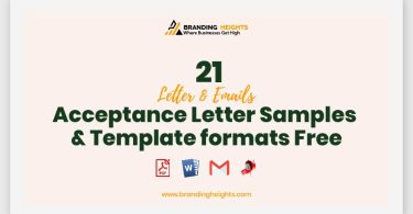 Acceptance Letter Samples & Template formats Free