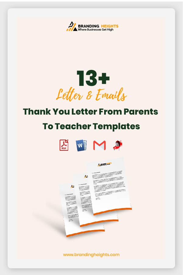 Appreciation letter for parents