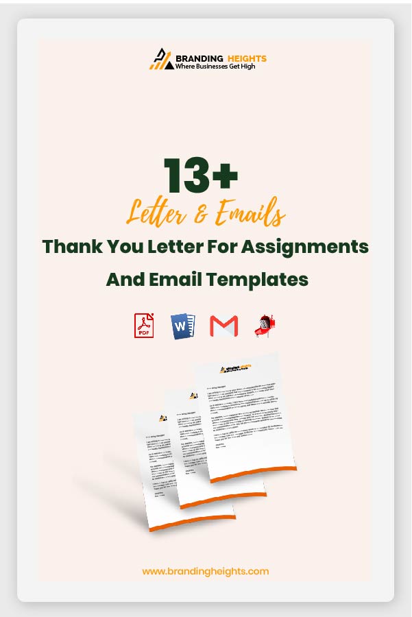 Assignment letter template for Thank you