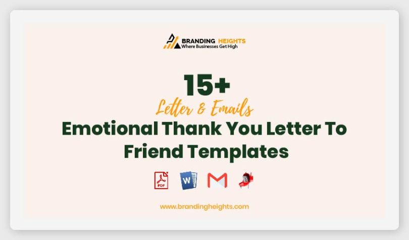 Emotional Thank You Letter To Friend Templates