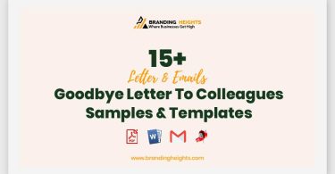 Goodbye Letter To Colleagues Samples & Templates