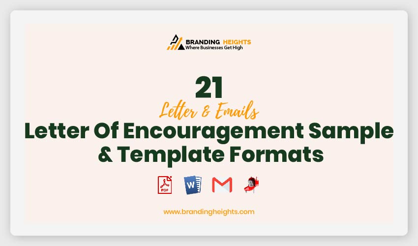 Letter Of Encouragement Sample & Template Formats
