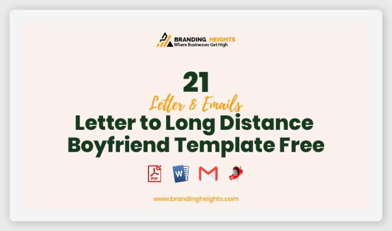 21 Long Distance Boyfriend Love Letter Template Free