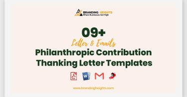 Philanthropic Contribution Thanking Letter Templates