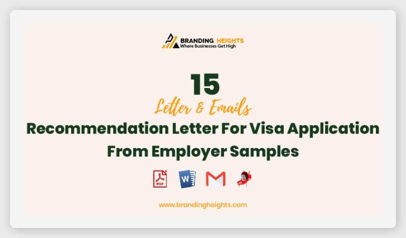Recommendation Letter For Visa Application From Employer Samples