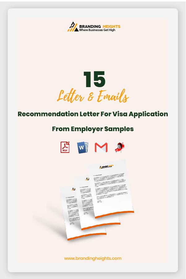 Recommendation letter to embassy for visa