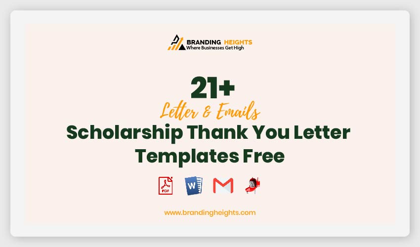 Scholarship Thank You Letter Templates Free