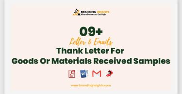 Thank Letter For Goods Or Materials Received Samples