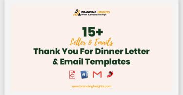 Thank You For Dinner Letter & Email Templates