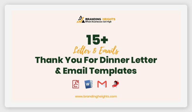 Thank You For Dinner Letter & Email Templates