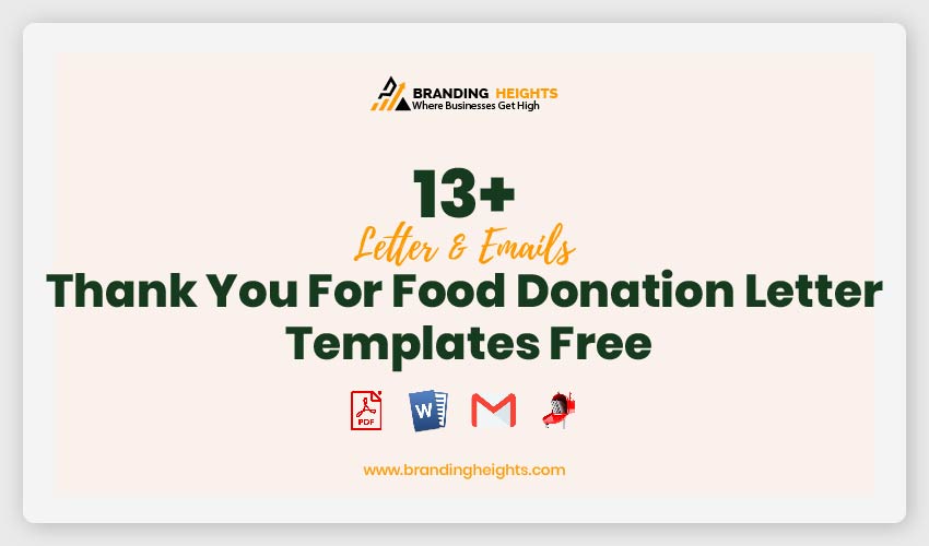 Thank You For Food Donation Letter Templates Free