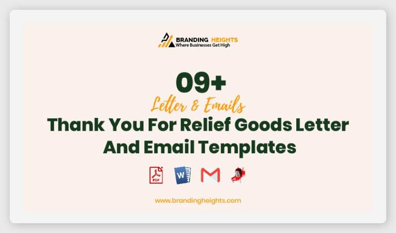 Thank You For Relief Goods Letter And Email Templates