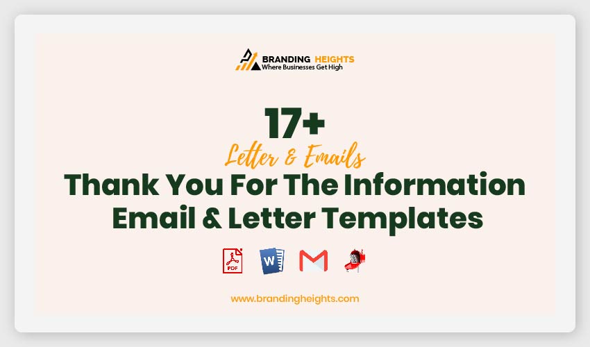 How To Say Thank You For The Information In Email