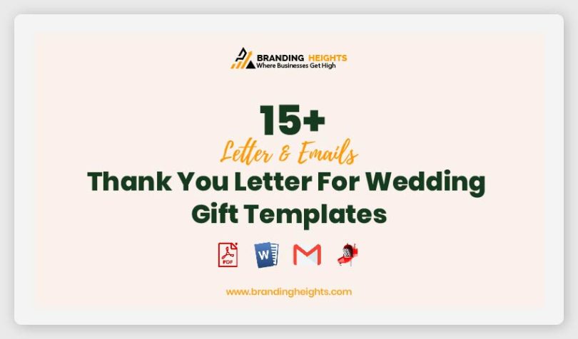 Thank You Letter For Wedding Gift Templates