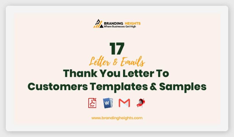 Thank You Letter To Customers Templates & Samples