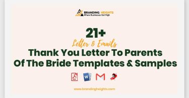 Thank You Letter To Parents Of The Bride