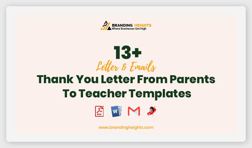 25 Thank You Letter To Parents Email Templates