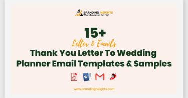 Thank You Letter To Wedding Planner