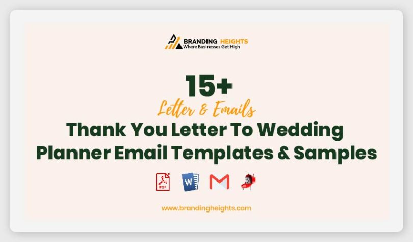 Thank You Letter To Wedding Planner