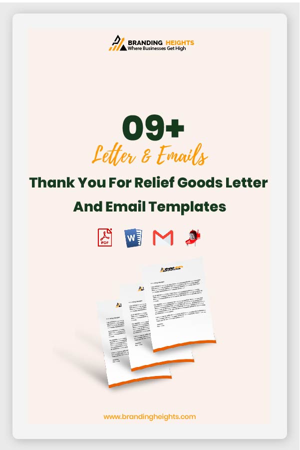 Thank you message for relief goods