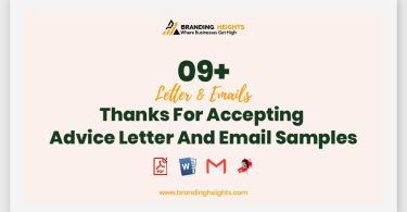 Thanks For Accepting Advice Letter And Email Samples