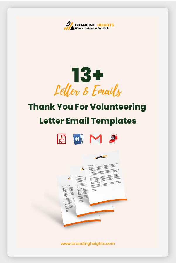 Volunteer thank you letter appreciation